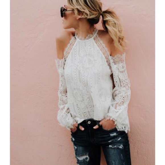 Vici Tops - Vici Collection Going To The Chapel Lace Blouse
